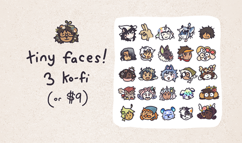 ✨ tiny face commissions!