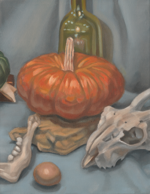 Halloween Still Life, Oil on Canvas, 2023