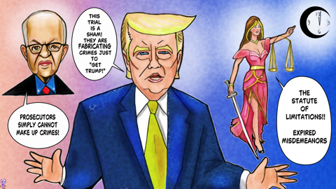 Trump trial cartoon 