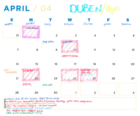 Apr 2024 Writing Schedule