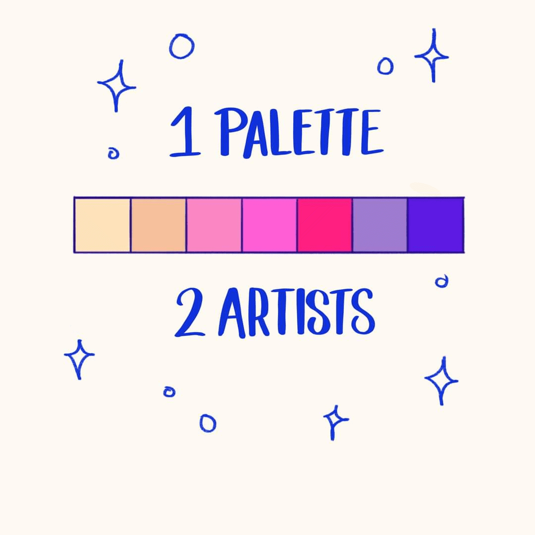 1 Palette 2 Artists COLLAB w/ @RIPshinaide
