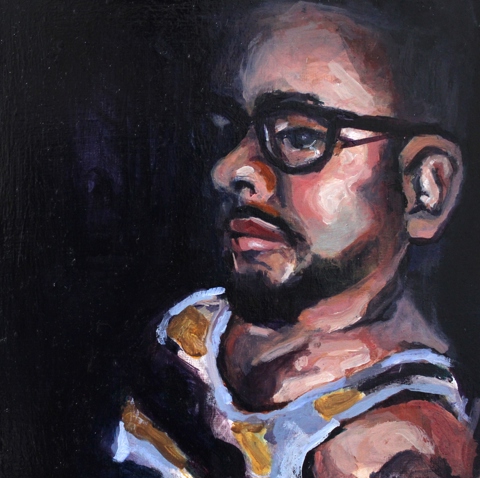 Portrait 3, 6"x6", Oil on Panel