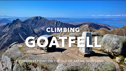 Climbing Goatfell, Isle of Arran in Scotland
