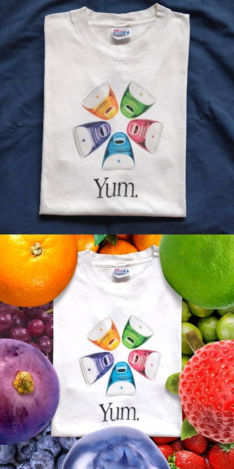 Before and After: 1998 Apple iMac G3 Promo Shirt