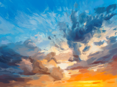 Sunset Cloud Painting