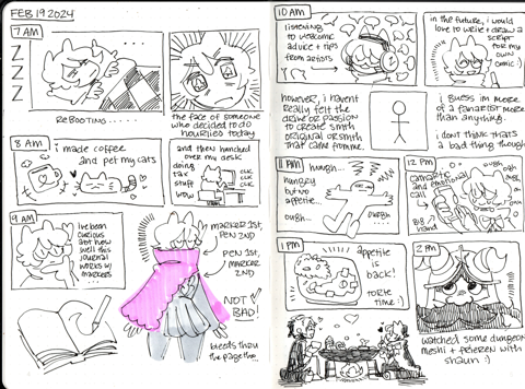 a belated hourly comic day :)