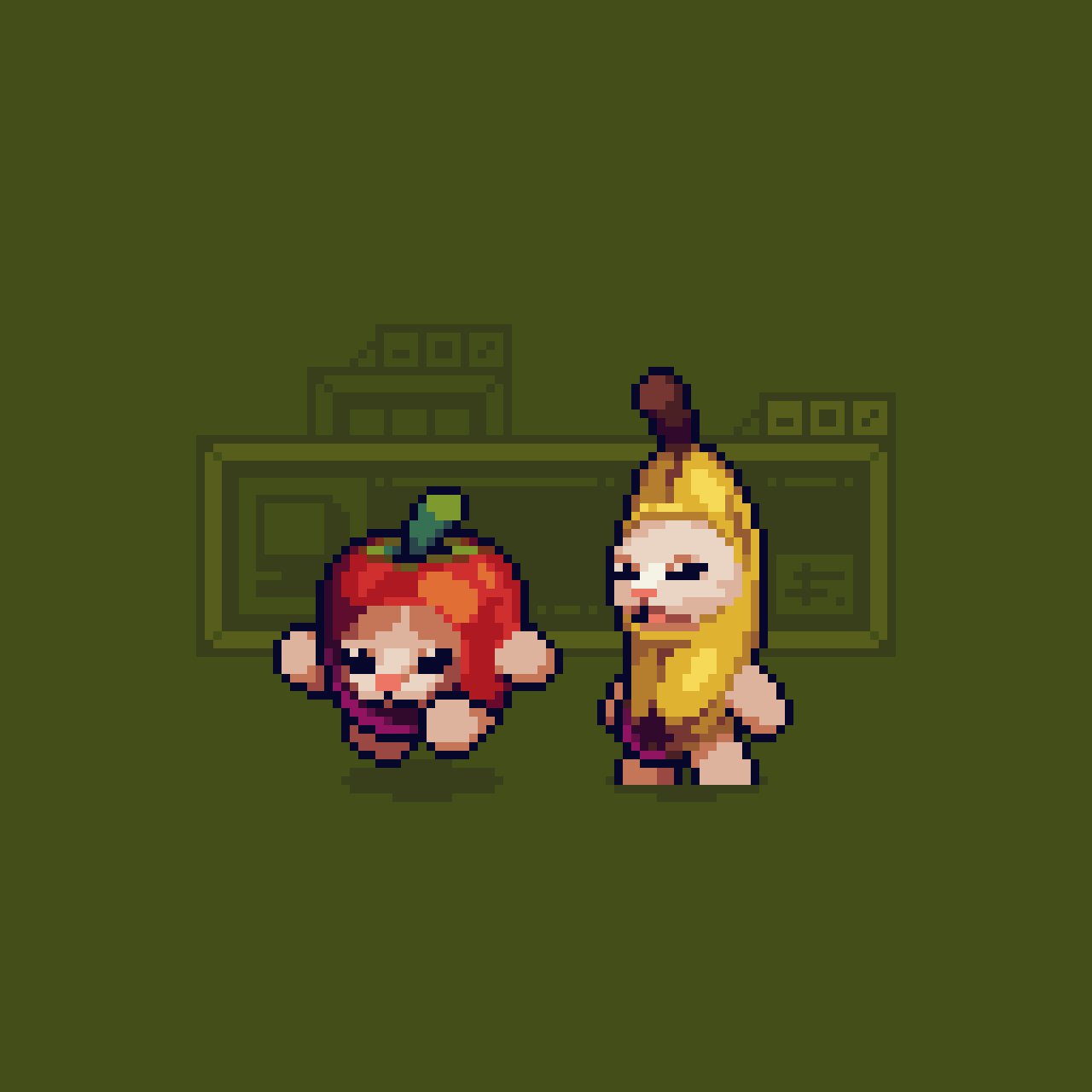 Apple and Banana Cat