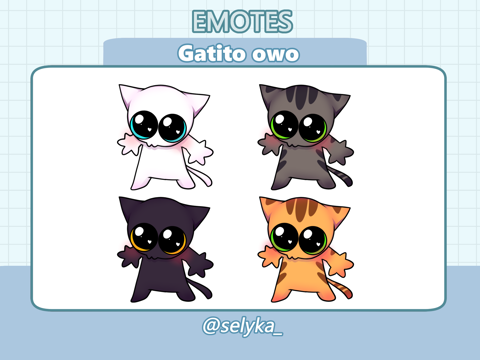 Gatito owo Emotes Twitch Discord - Selyka's Ko-fi Shop - Ko-fi ️ Where ...