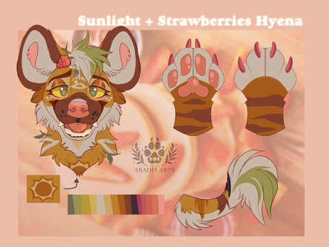 Sunlight Strawberries Hyena Design [COMM]