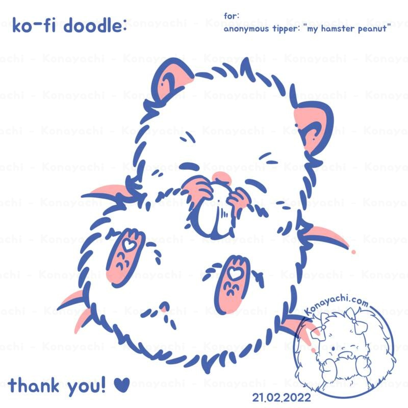 Ko-fi doodle for Peanut! 