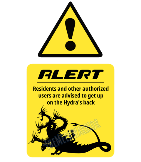 Silly Sign - Get Up on the Hydra's Back
