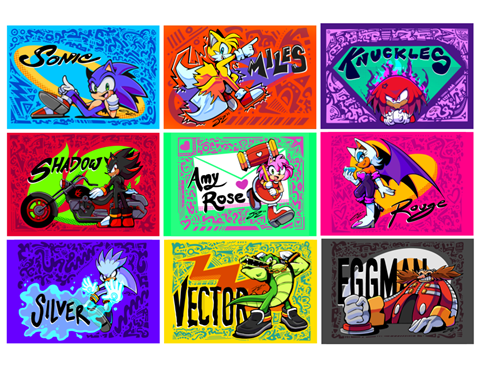 Sonic the Hedgehog Team Chaotix Stickers 