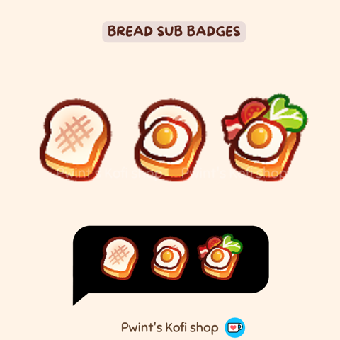Reward(3/3): Semi-pixel style Bread badges 🥪