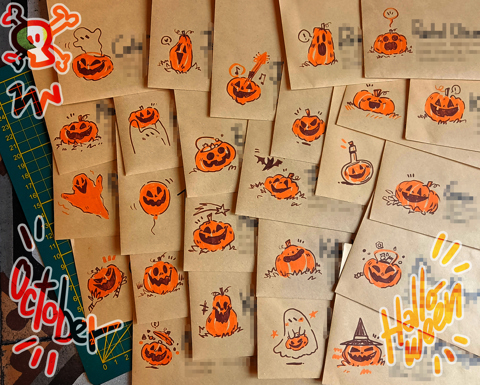 Pumpkin October Envelopes