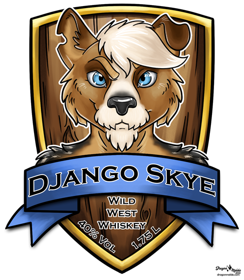 Django Skye Whiskey Label