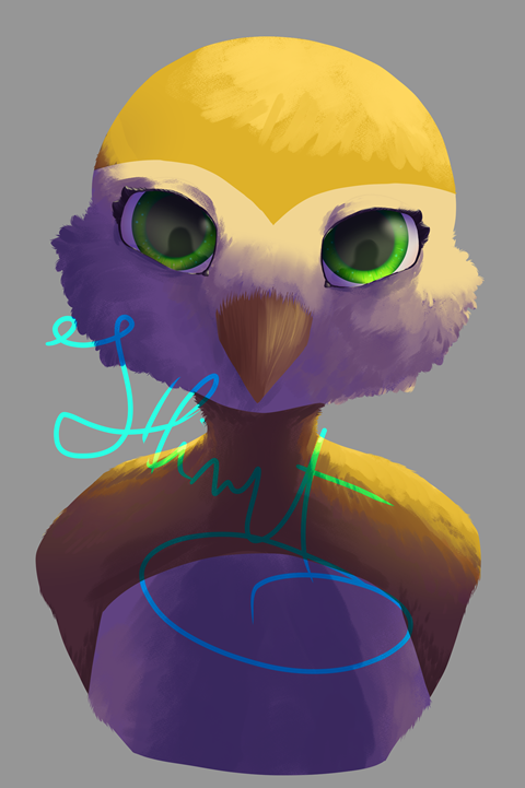 My owl sona with a painting style 