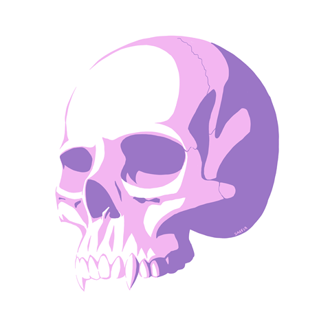 Pastel Goth Skull