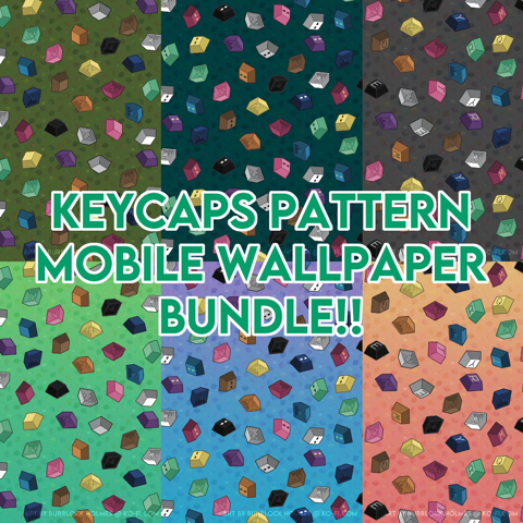 Keycaps Pattern Mobile Wallpaper Bundle!