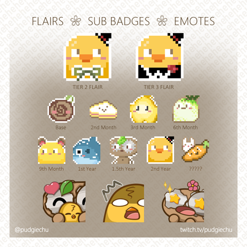 flairs ❀ sub badges ❀ emotes layout