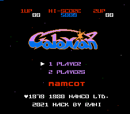 Galaxian NES OVERHAUL HACK Graphics Gameplay And Sound Patch - Rani ...