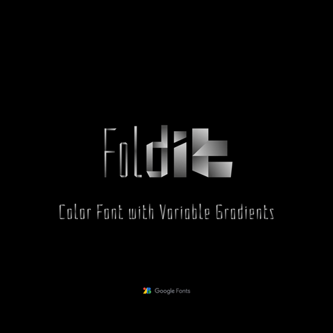 FOLDIT is out on Google Fonts!!! 🌈💕
