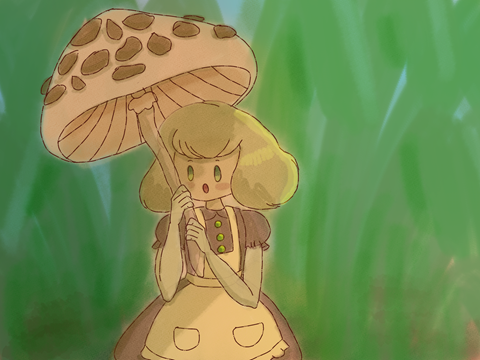 Mushroom Parasol Girl