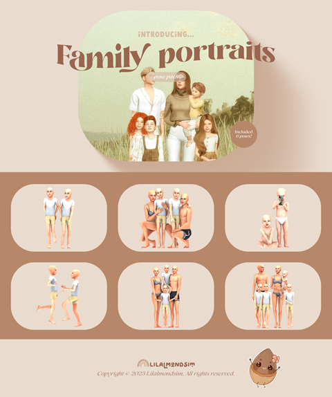 If anyone was wondering, Ravasheen's 'Modern Family Portrait' frame (link  in comments) DOES work with custom gallery poses. I decided to create some  old family photos for the Calientes, and I'm almost