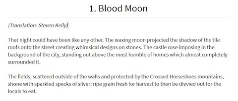 Chapter I: Blood Moon (I)