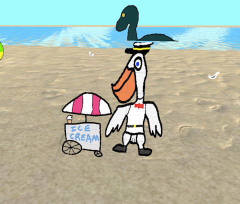 Pelican Ice cream man
