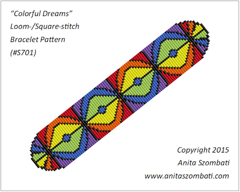 Colorful Dreams Loom-Stitch Bracelet Pattern