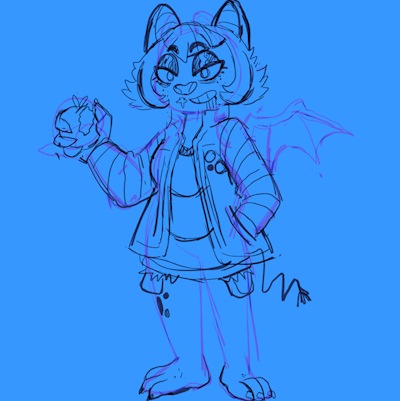 Fruit Bat sketch
