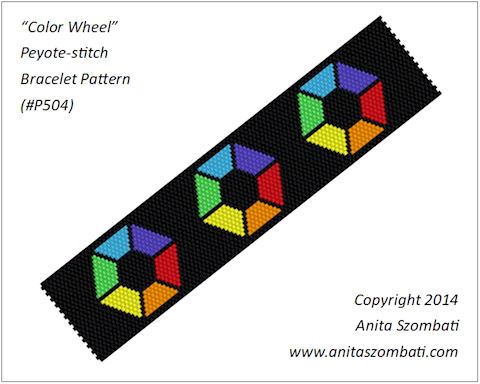Color Wheel Peyote Bracelet Pattern