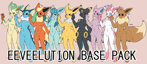 Eeveelutions Base Pack - Dracononite's Ko-fi Shop