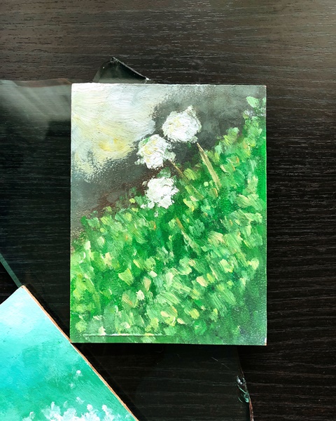 Field of Dandelions [oil painting]
