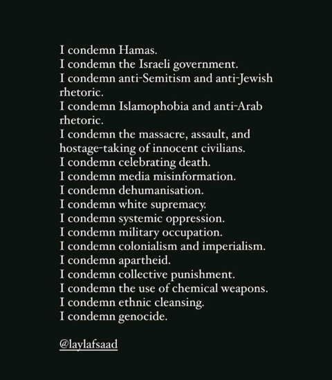 "I Condemn" by Layla Fsaad. 