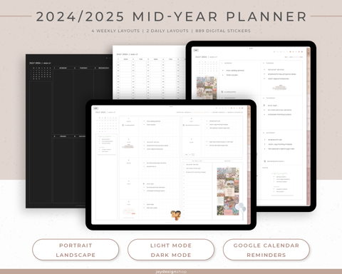 2024/2025 Mid-Year Digital Planners launch ✨