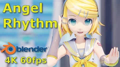[MMD&Blender] Angel Rhythm | Kagamine Rin V4X