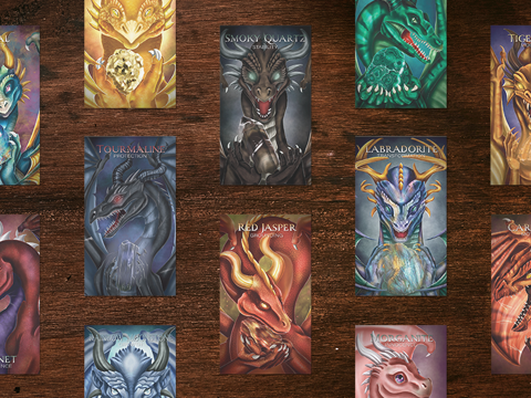More cards from my Gemstones & Dragons Oracle Deck