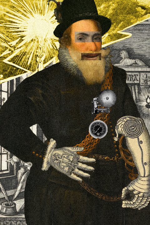 "Electric Baron" - Digital Collage, 2024