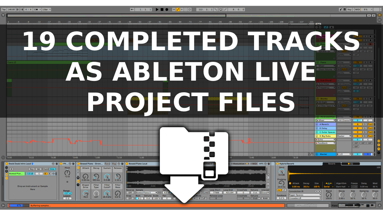 Tom Cosm - 19 Completed Tracks as Ableton Live Project Files - Tom Cosms Ko-fi Shop