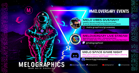 #MELOversary2023 Event Schedule | @melographics1