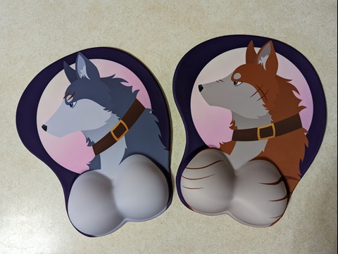 Gin and Riki Padded Mousepads