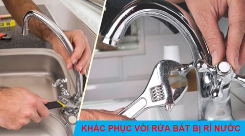 Cách tự khắc phục vòi rửa bát bị rỉ nước tại nhà s