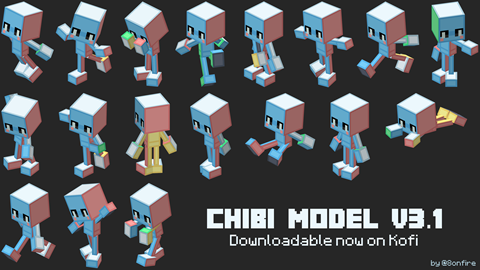 Chibi Model V3.1 (Blockbench Model) - Bon's Ko-fi Shop