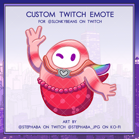 Custom Twitch Emote | Fall Guys Character