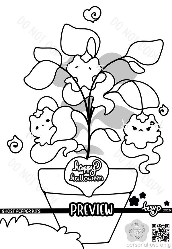 (Printable) [Coloring Page | Ghost Pepper Kits 2023 - tes's Ko-fi Shop ...