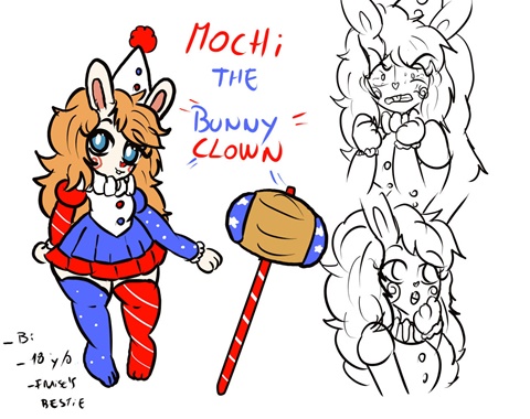 Mochi, the clown