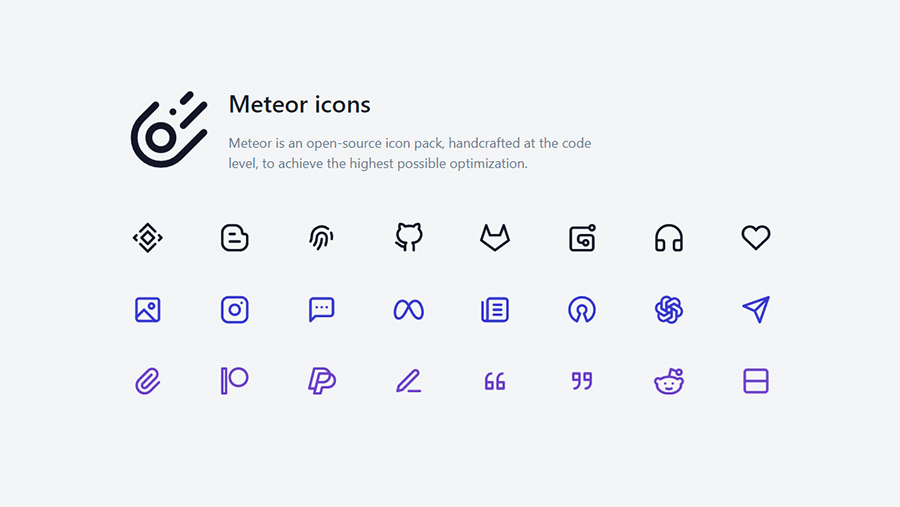 Meteor Icons