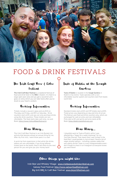 Sample Page: Food & Drink Festival information 