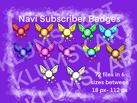 Twitch Sub Bit Badges X8 Zelda Fairy / Kawaii Fairy Badges 